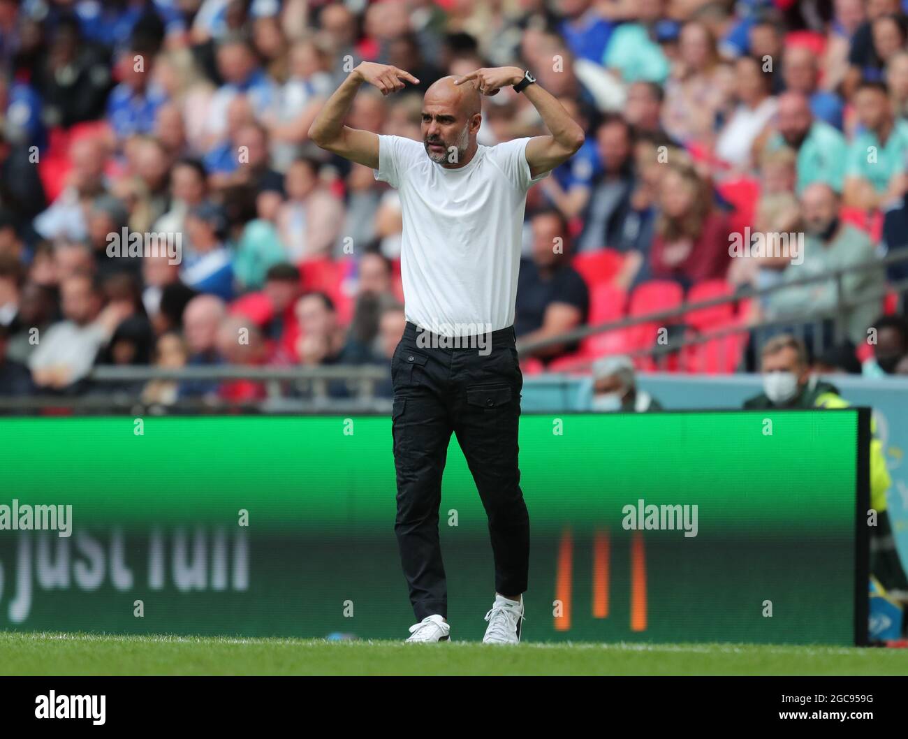 PEP GUARDIOLA MANCHESTER CITY MANAGER Stock Photo
