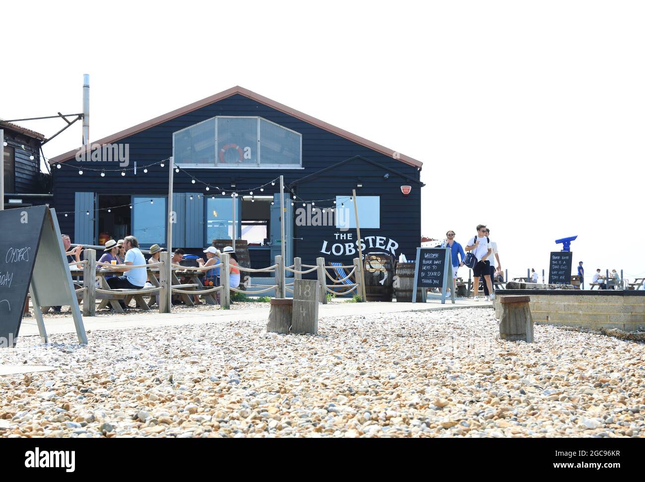 The Lobster Shack, beach bar serving hot and cold seafood, from lobster