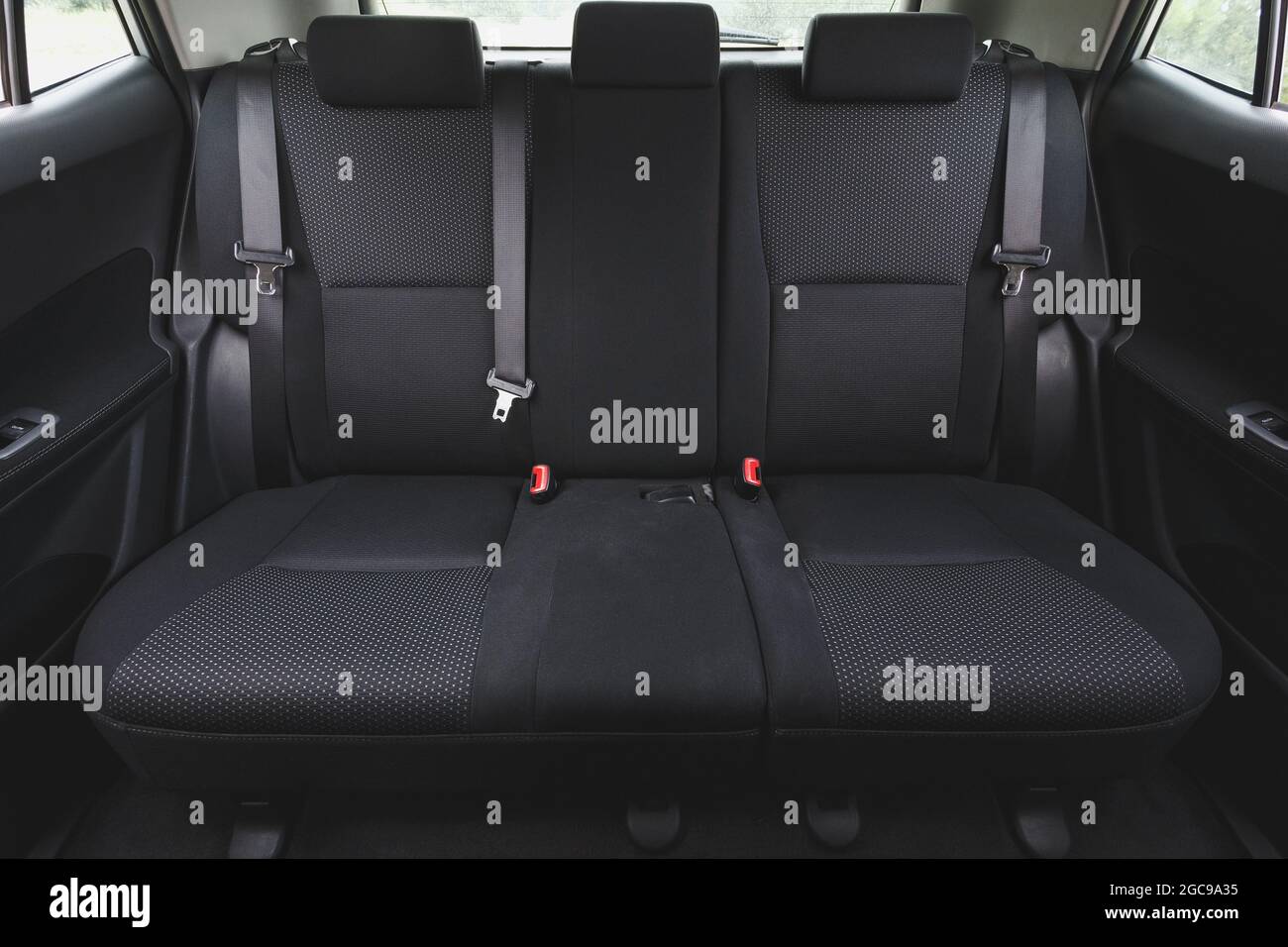 Back passenger seats. Car interior Stock Photo Alamy
