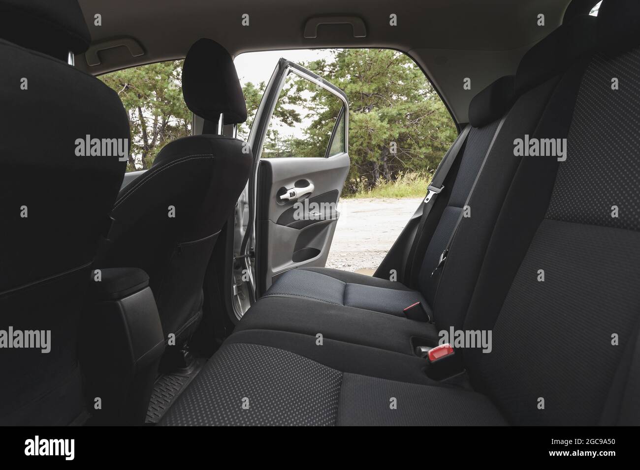 Back passenger seats. Car interior Stock Photo Alamy