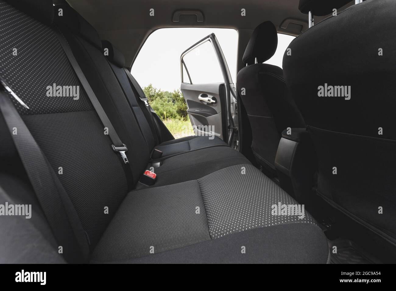 Back passenger seats. Car interior Stock Photo Alamy