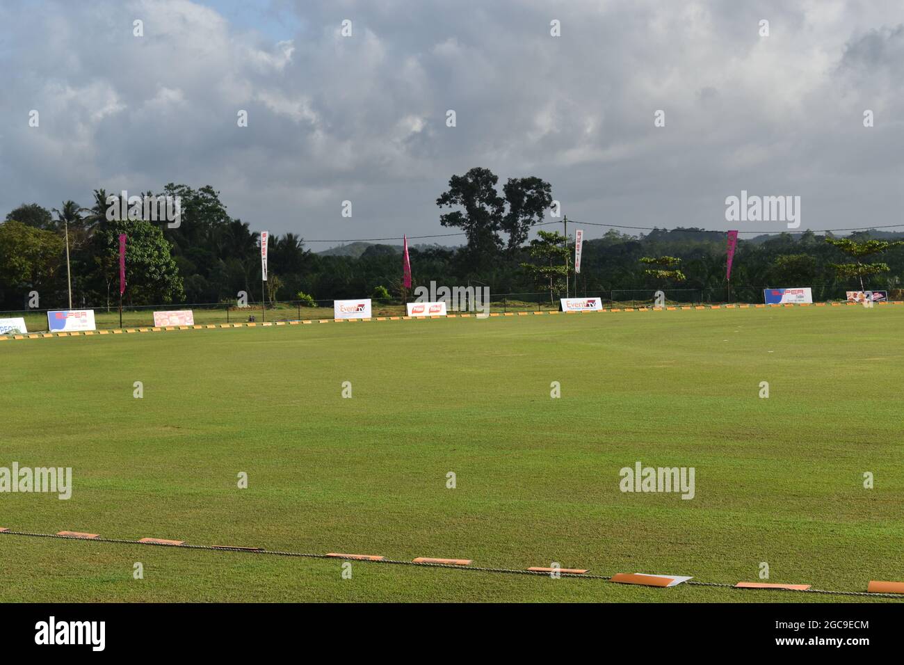 The picturesque Army Ordinance cricket grounds. Dombagoda. Sri Lanka. Stock Photo