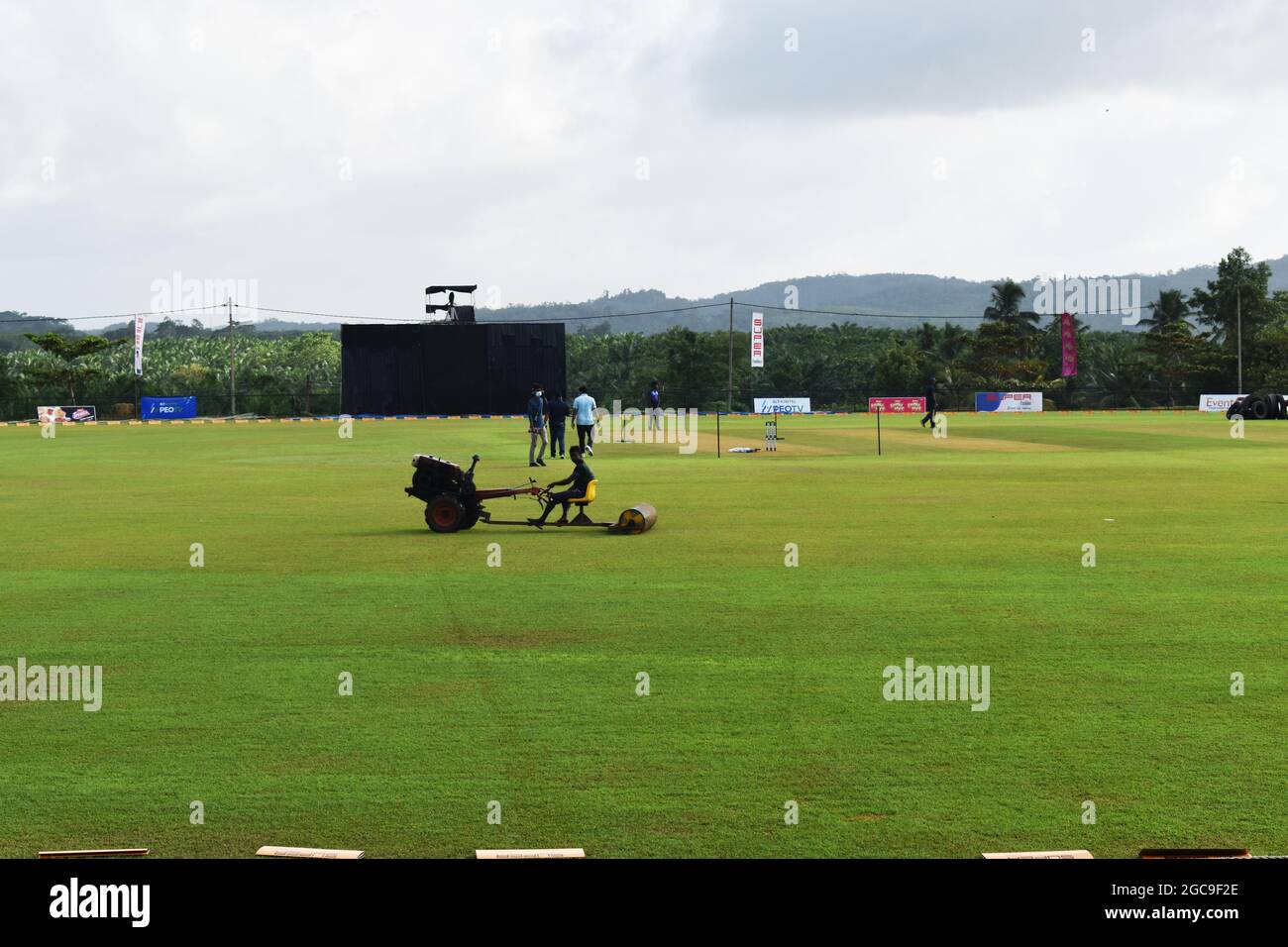 The picturesque Army Ordinance cricket grounds. Dombagoda. Sri Lanka. Stock Photo
