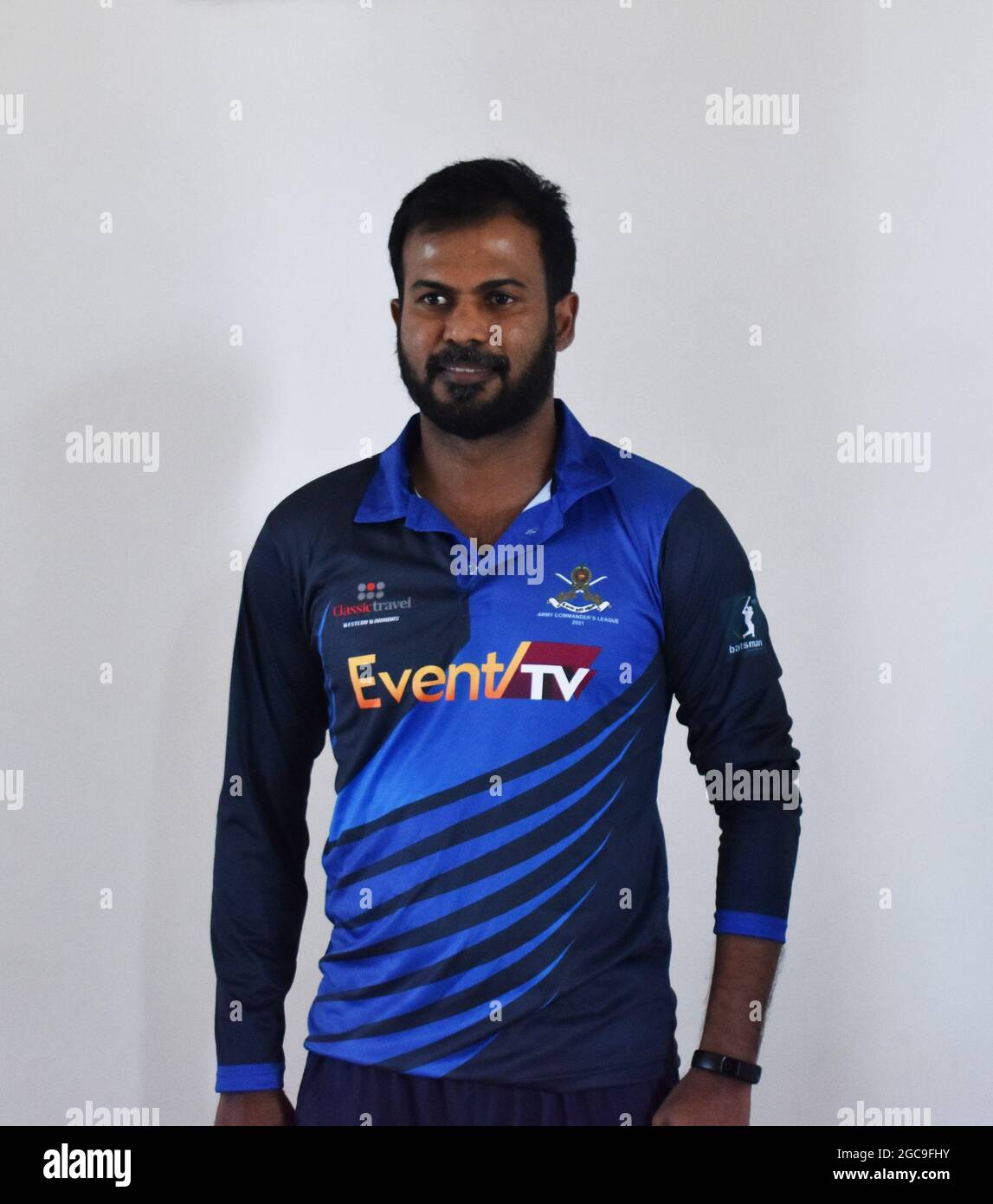 A portrait of Sri Lankan cricketer Upul Tharanga. Sri Lanka. Stock Photo