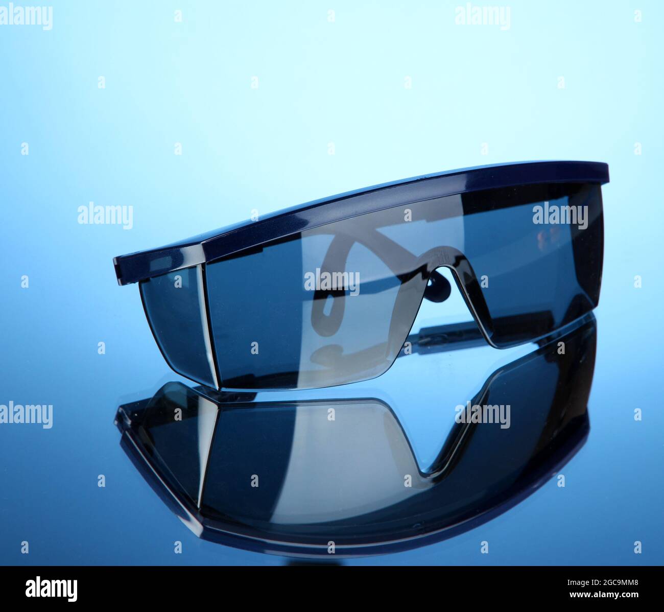 Eyeglasses tools on blue background Stock Photo Alamy