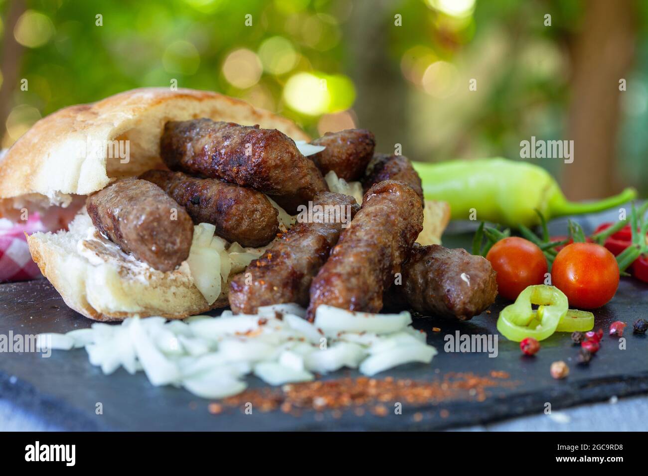 Barbecue grill bosnian food grilled hires stock photography and images