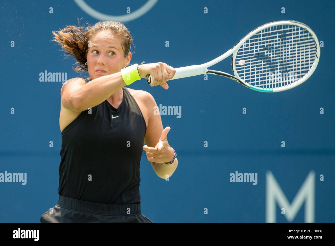August 06, 2021: Daria Kasatkina (RUS) defeated Magda Linette (POL) 64 36 64 in the quarterfinals of the Mubadala Silicon Valley Classic at San Jose State University in San Jose, California. © Mal Taam/TennisClix/CSM Stock Photo