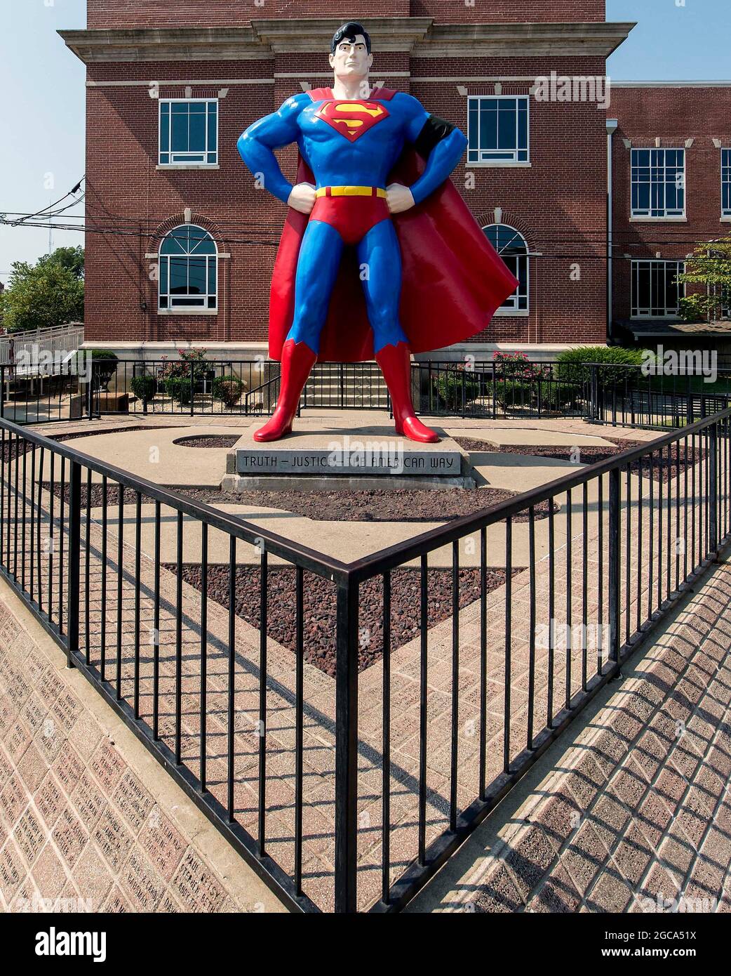 Metropolis, Illinois, USA. 07th Aug, 2021. The Super Museum, in Metropolis, Illinois, features some 70,000 Superman and other hero items collected over his lifetime by owner Jim Hambrick. The Museum's exhbitis according to the museum, ''.span Superman's 80-year history, and are organized according to the many different media portrayals of the character through that time, including: comic books, newspaper strips, radio, movie serials, television, Broadway, feature films, video games and other media formats.(Credit Image: © Brian Cahn/ZUMA Press Wire) Stock Photo