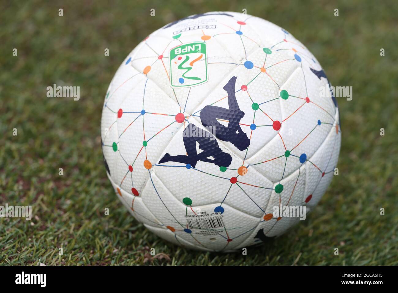 Novaro, Italy. 7th Aug, 2021. A Kappa Official Serie B match ball during  the Coppa Italia match at Stadio Silvio Piola, Novaro. Picture credit  should read: Jonathan Moscrop/Sportimage Credit: Sportimage/Alamy Live News