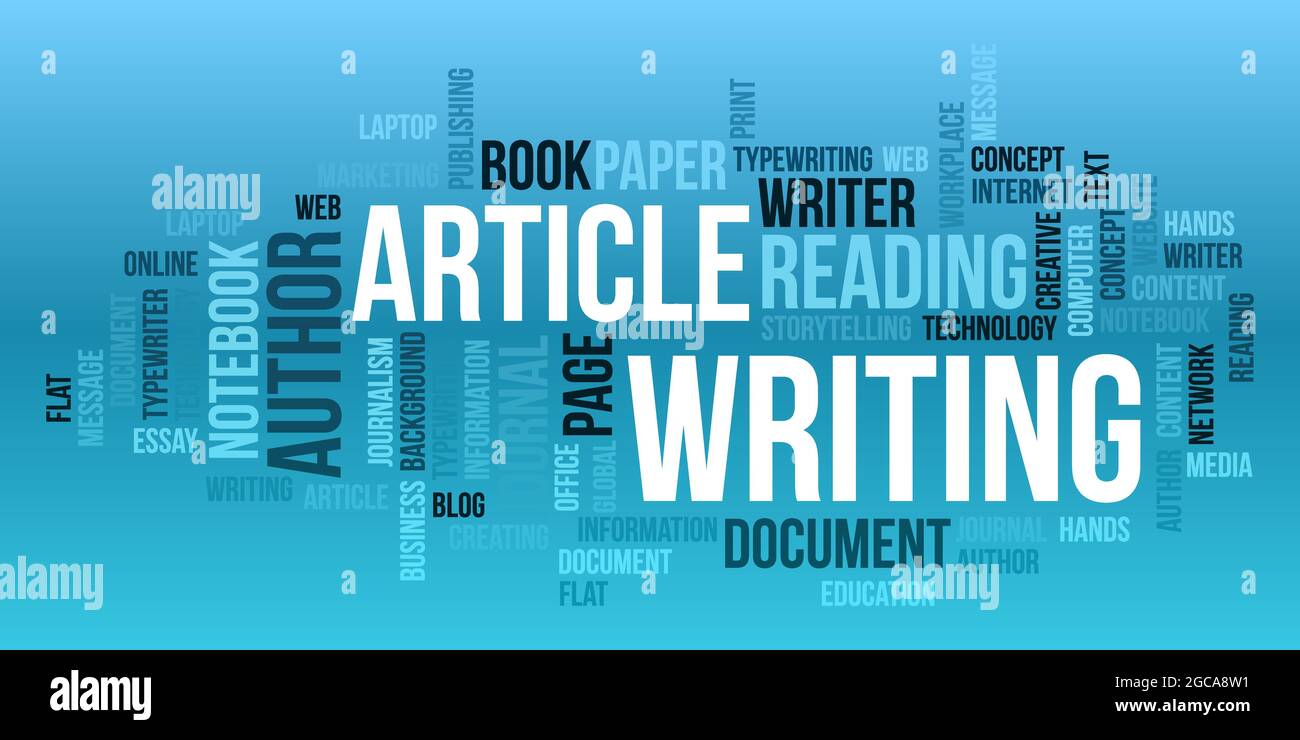 Business Concept Background, Article Writing Word Cloud Design Template Stock Vector Image & Art
