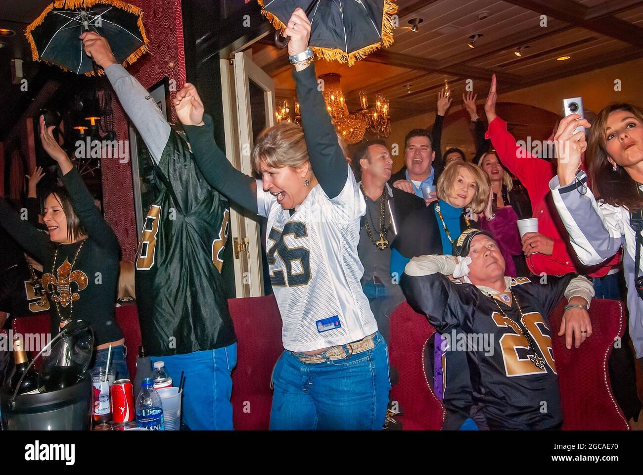 New orleans saints fans celebrate hi-res stock photography and images -  Alamy