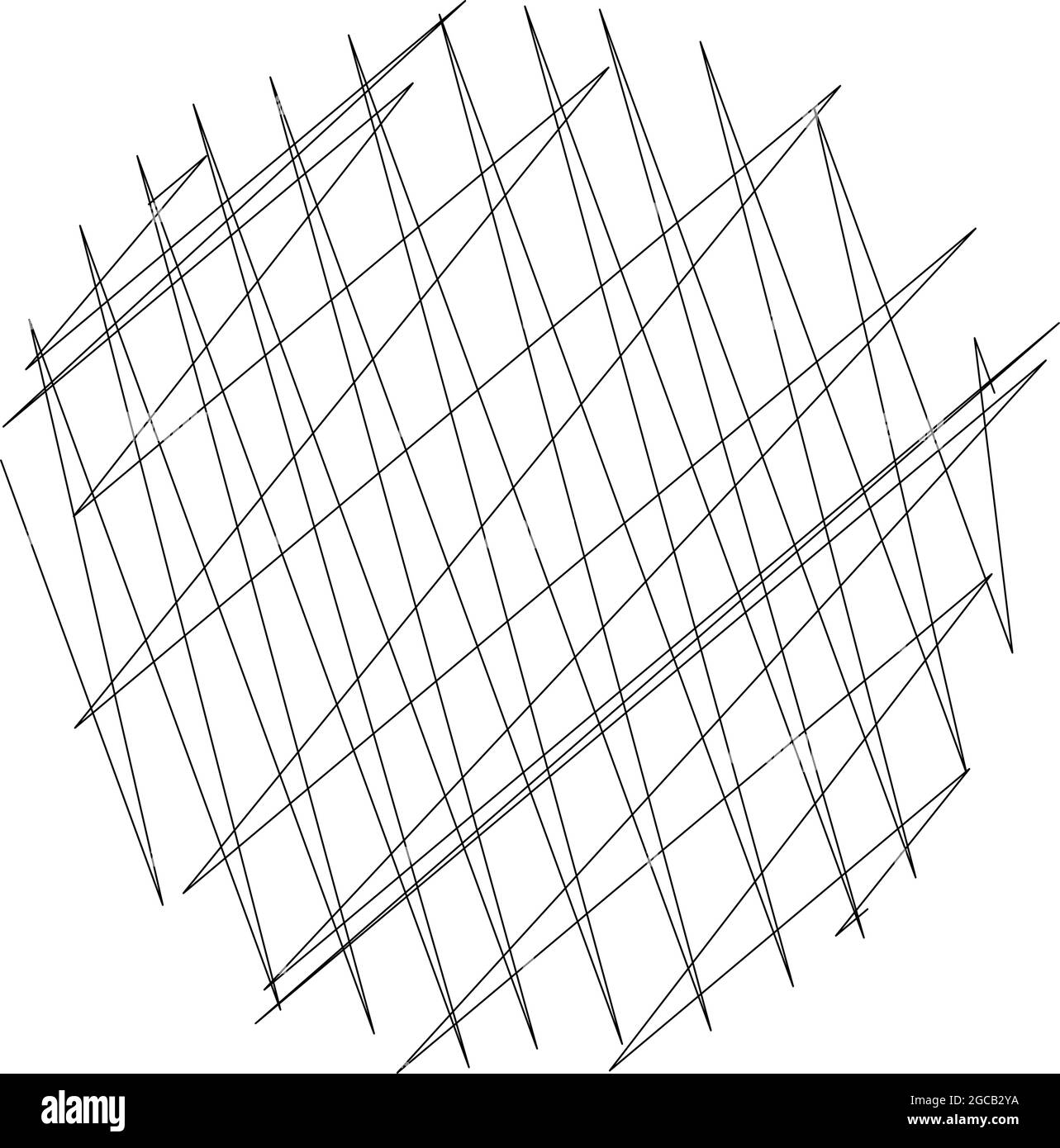 Geometric crisscross, zigzag, edgy lines element. Wavy, waving random ...