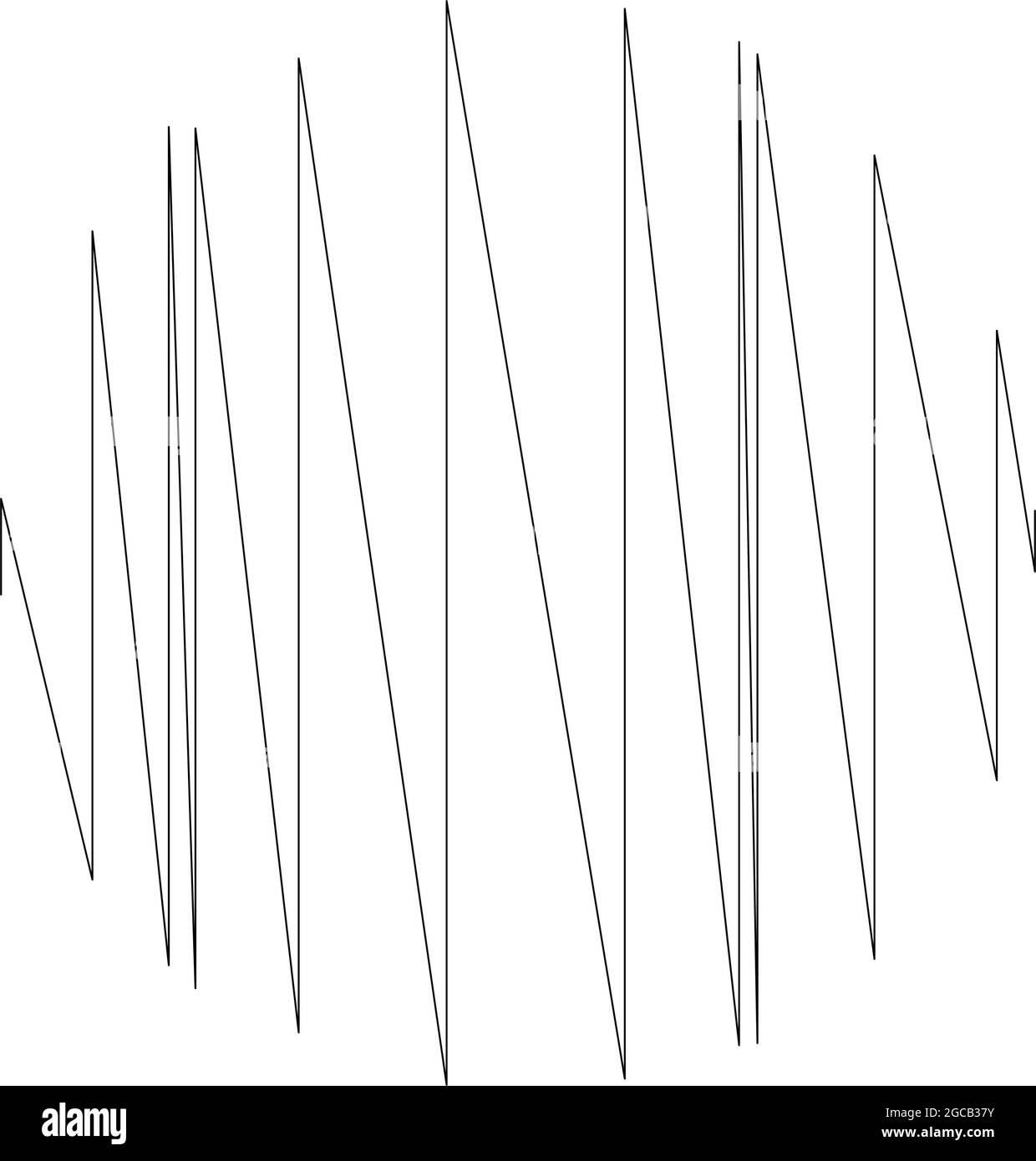 Geometric crisscross, zigzag, edgy lines element. Wavy, waving random ...