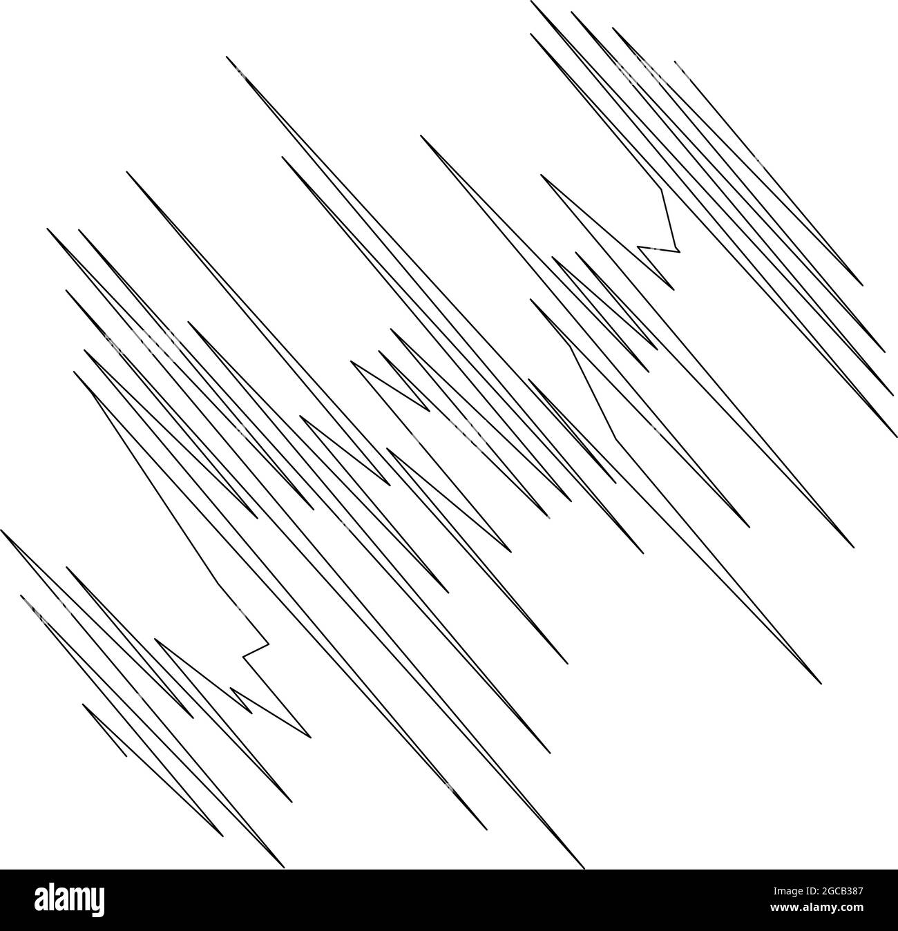 Geometric crisscross, zigzag, edgy lines element. Wavy, waving random ...