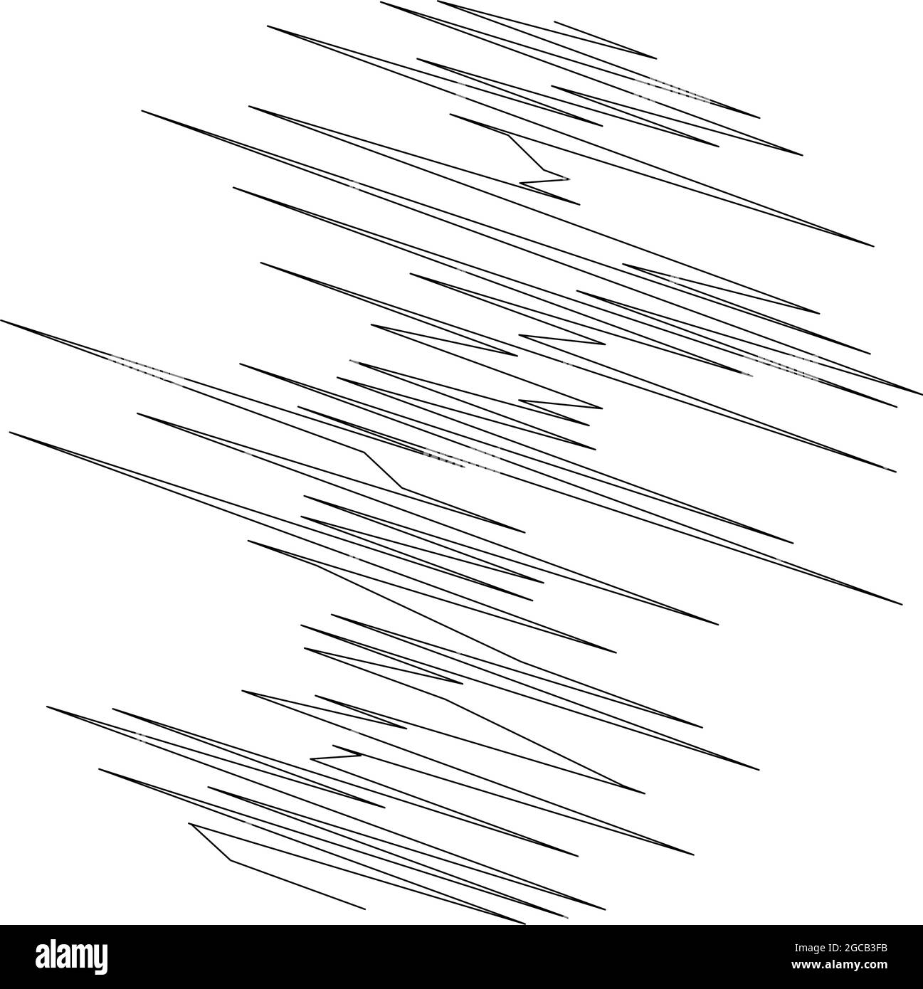 Geometric crisscross, zigzag, edgy lines element. Wavy, waving random ...