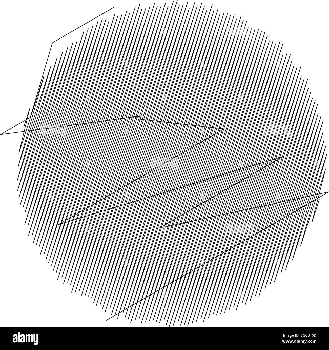 Geometric crisscross, zigzag, edgy lines element. Wavy, waving random ...
