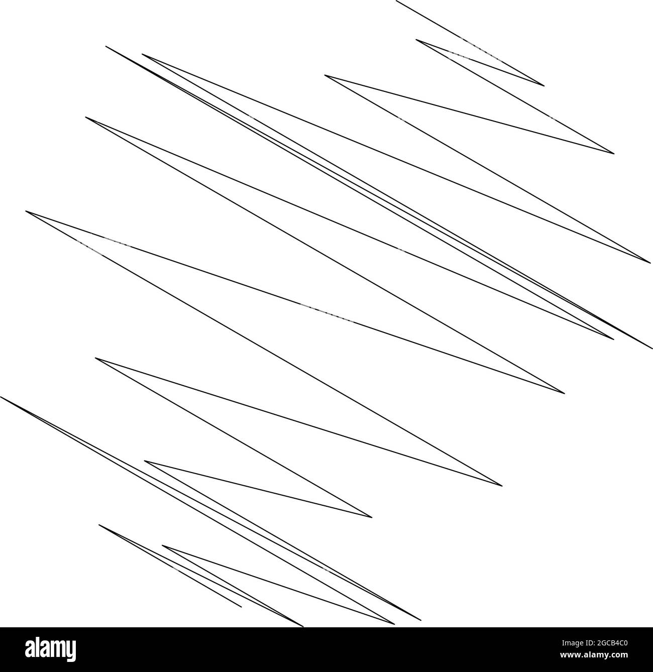 Geometric crisscross, zigzag, edgy lines element. Wavy, waving random ...