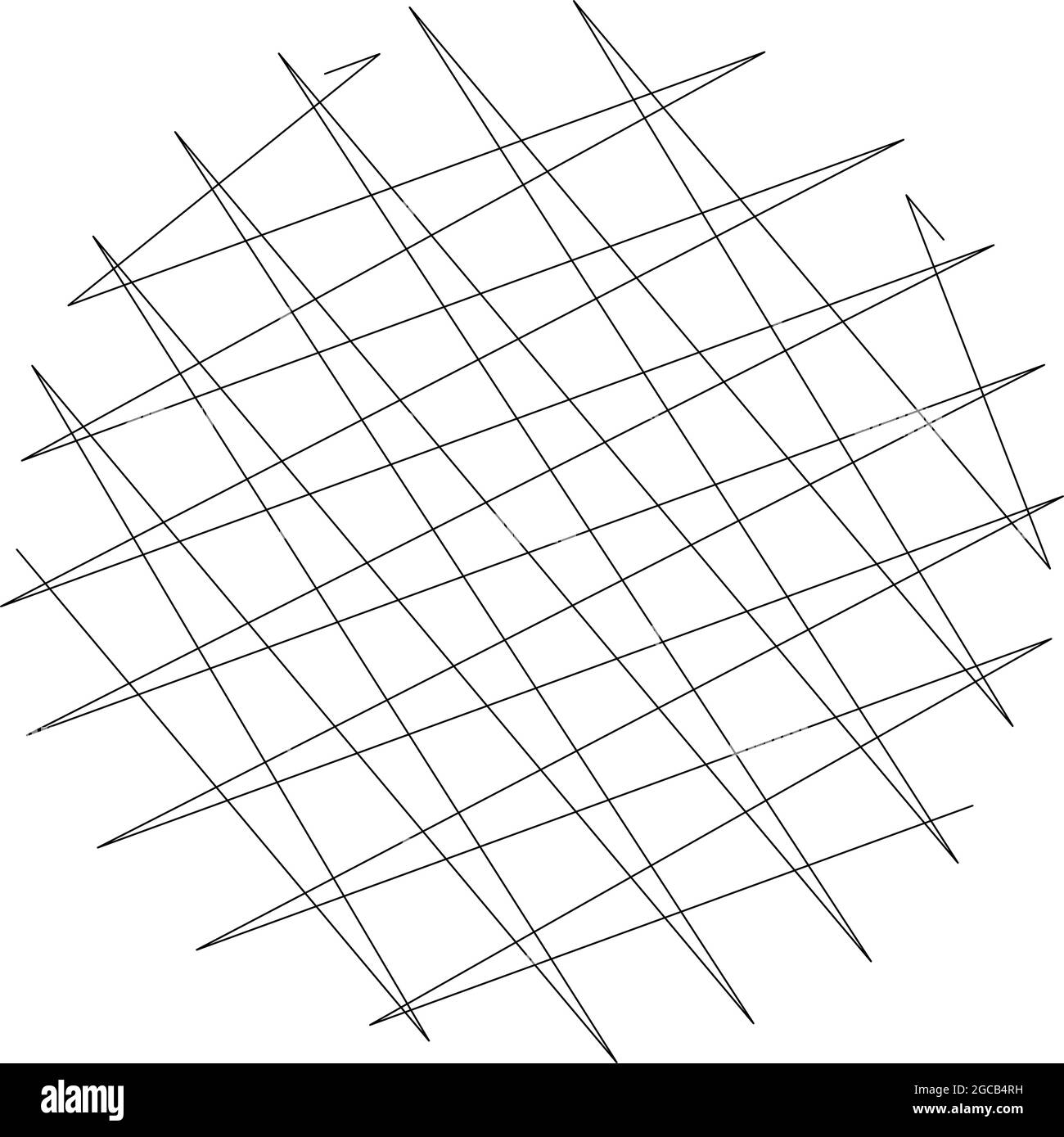 Geometric crisscross, zigzag, edgy lines element. Wavy, waving random ...
