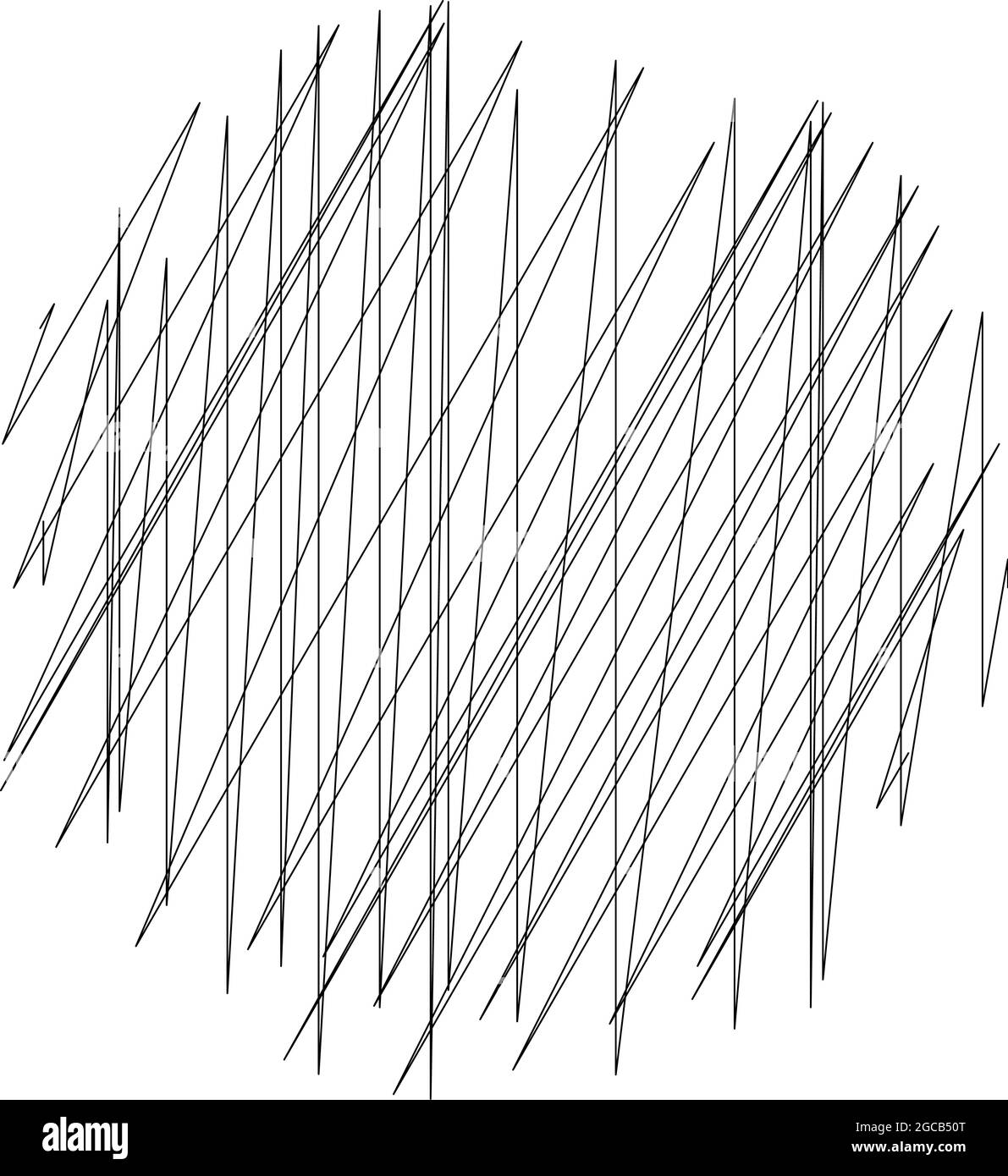 Geometric crisscross, zigzag, edgy lines element. Wavy, waving random ...
