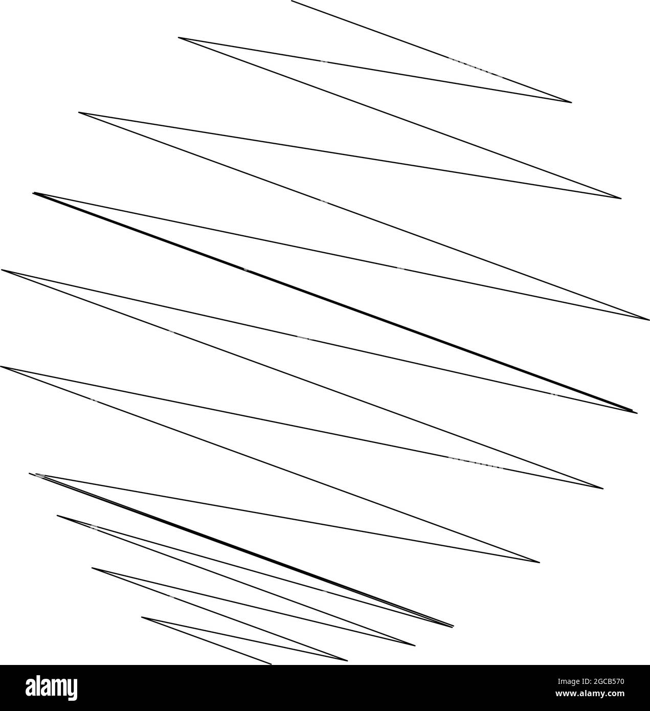 Geometric crisscross, zigzag, edgy lines element. Wavy, waving random ...