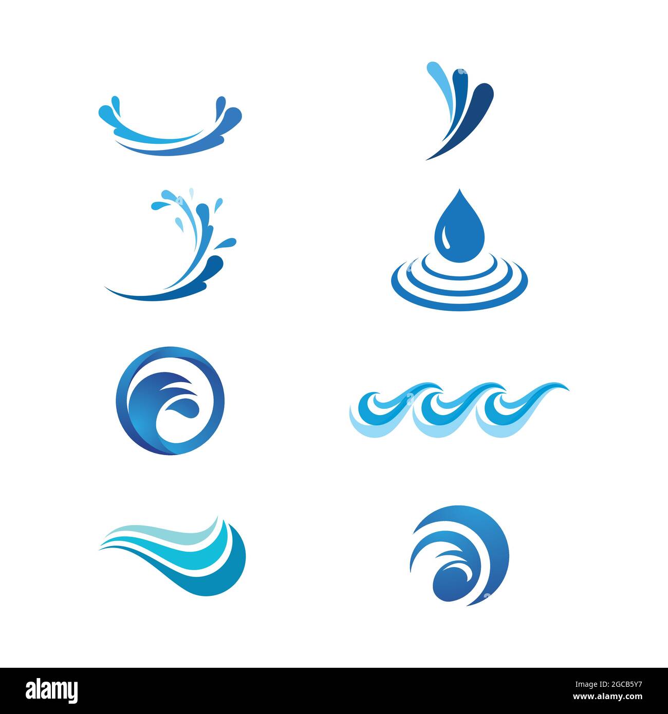 Water wave icon vector illustration design template Stock Vector Image ...