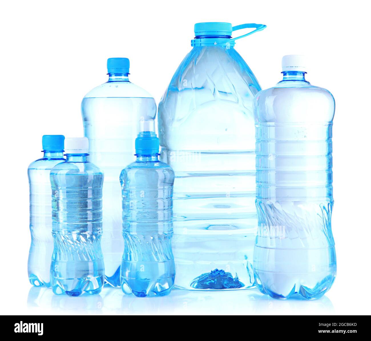 Bottles of water, isolated on white Stock Photo - Alamy