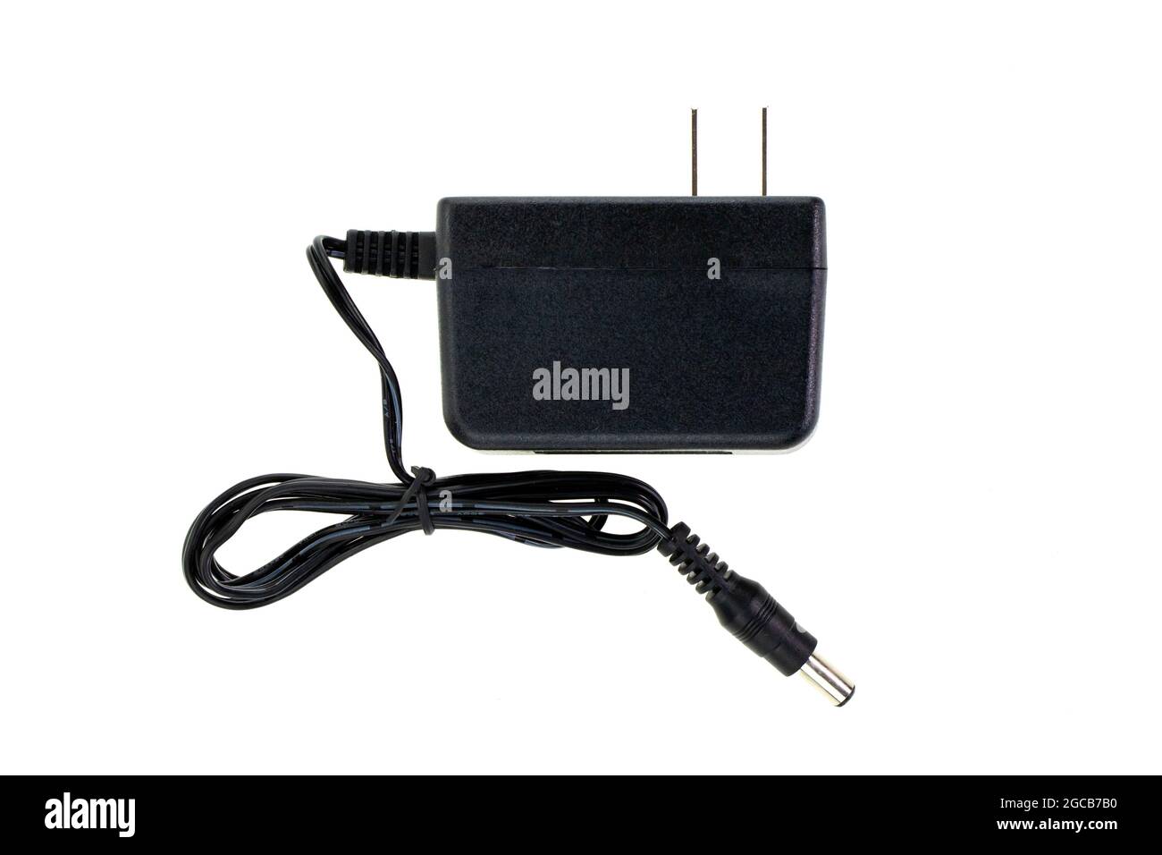 Image of Black Electric power adapter isolated on white background ...