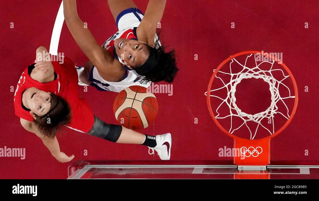 Tokyo Olympics Basketball Women Gold Medal Match United States V Japan Saitama Super Arena Saitama Japan August 8 21 A Ja Wilson Of The United States