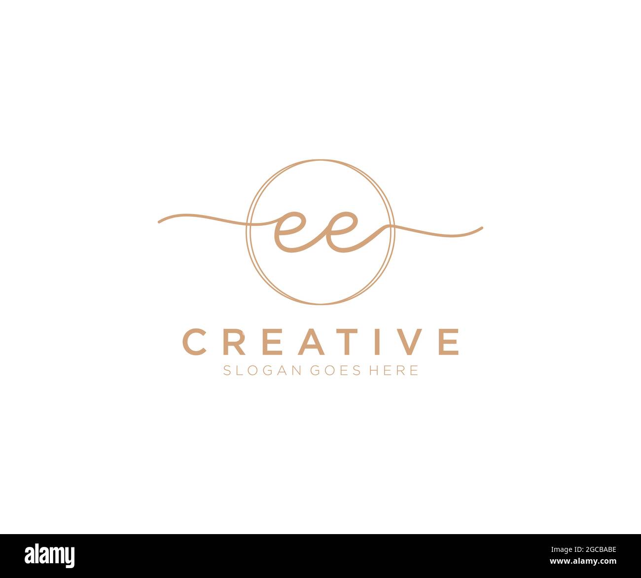 EE Feminine logo beauty monogram and elegant logo design, handwriting ...