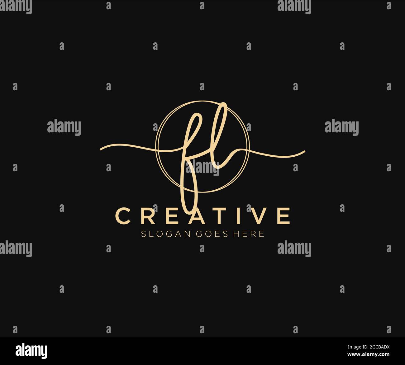 FL Feminine logo beauty monogram and elegant logo design, handwriting ...
