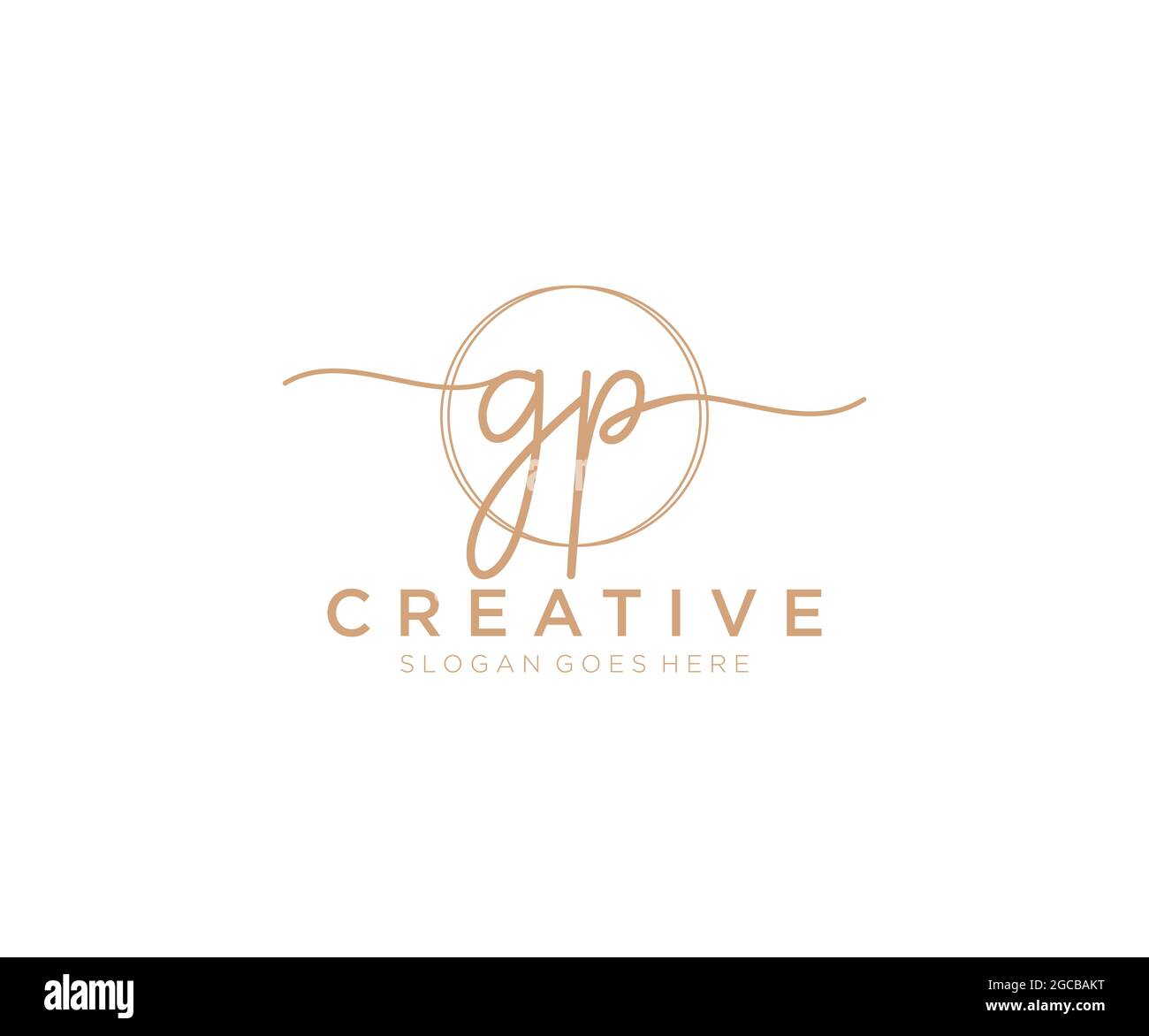 GP Feminine logo beauty monogram and elegant logo design, handwriting ...