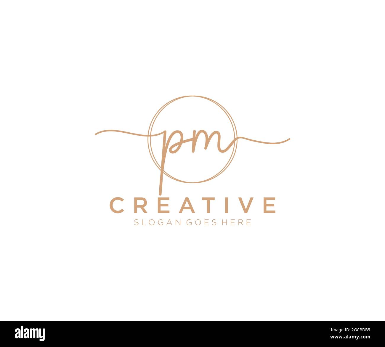 Pm minimal logo design hi-res stock photography and images - Alamy