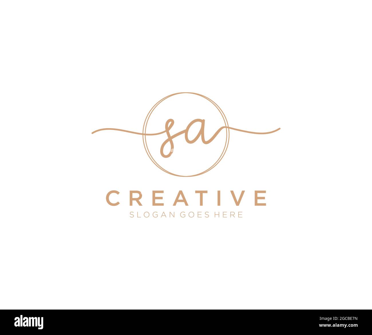 SA Feminine logo beauty monogram and elegant logo design, handwriting ...