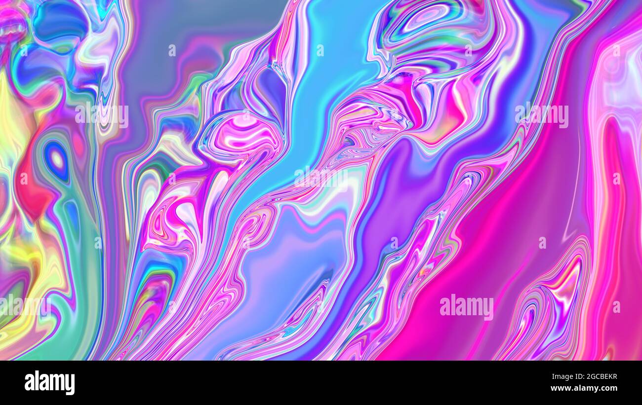 Abstract multi-colored fantasy liquid background. Stock Photo