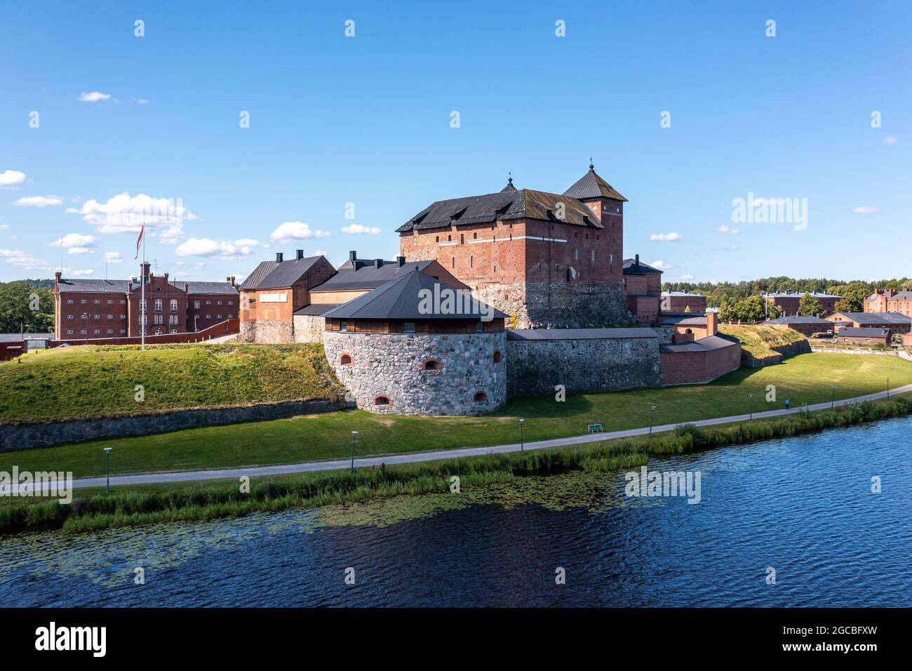 Häme castle in summer in Hämeenlinna, Finland Stock Photo