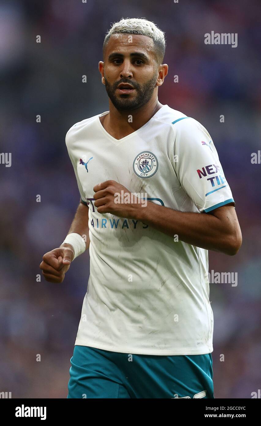 London, England, 7th August 2021. Riyad Mahrez of Manchester City during The FA Community Shield match at Wembley Stadium, London. Picture credit should read: Paul Terry / Sportimage Stock Photo