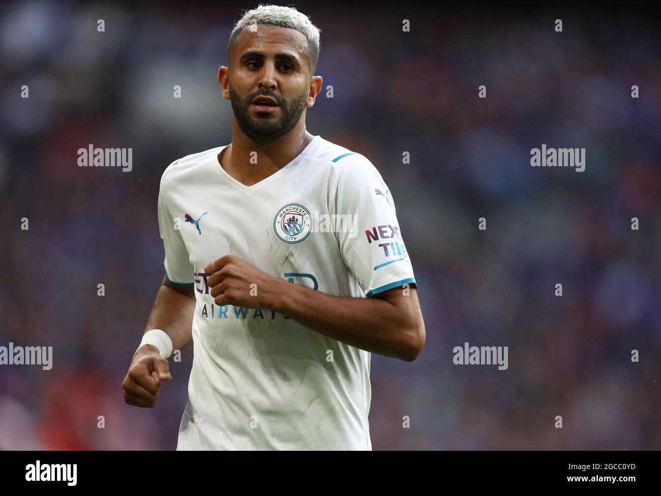 London, England, 7th August 2021. Riyad Mahrez of Manchester City during The FA Community Shield match at Wembley Stadium, London. Picture credit should read: Paul Terry / Sportimage Stock Photo