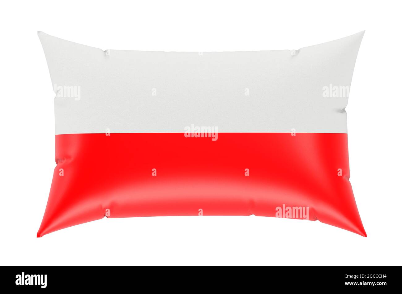 Pillow with Polish flag, 3D rendering isolated on white background ...
