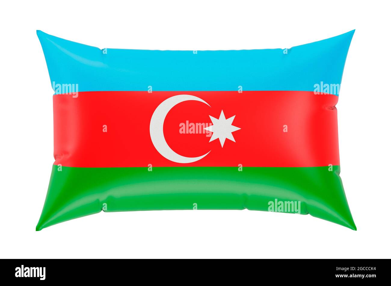 Pillow with Azerbaijani flag, 3D rendering isolated on white background ...