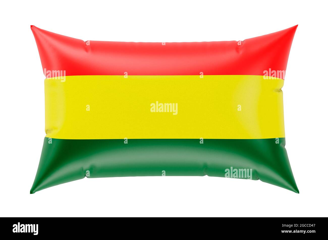 Pillow with Bolivian flag, 3D rendering isolated on white background ...