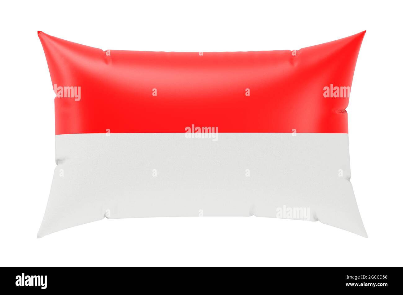 Pillow with Indonesian flag, 3D rendering isolated on white background ...