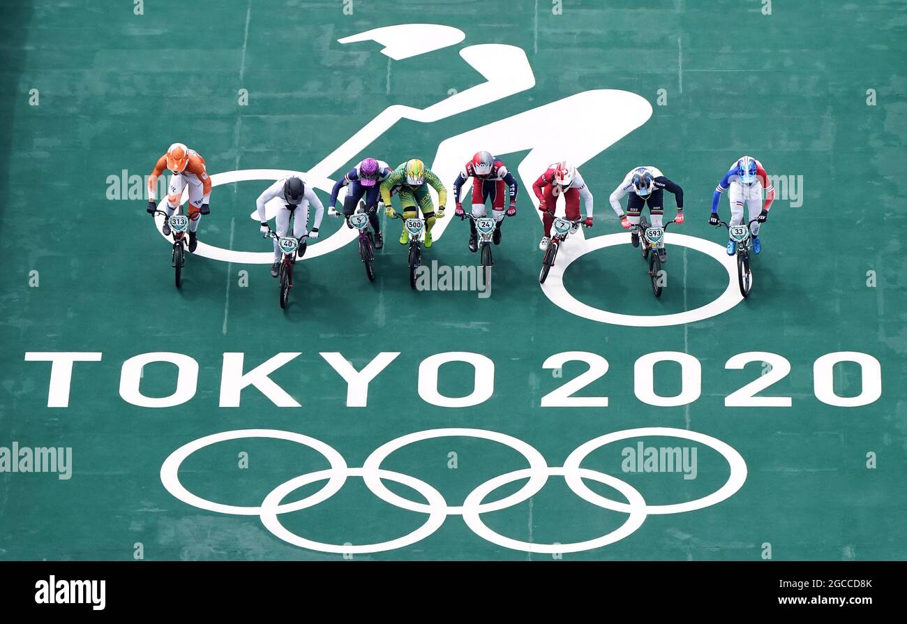 Great Britain medallists from the Tokyo 2020 Olympic Games. File photo dated 30-07-2021 of Great Britain's Kye Whyte competes in the Cycling BMX Racing semi finals at the Ariake Urban Sports Park on the seventh day of the Tokyo 2020 Olympic Games in Japan. Issue date: Sunday August 8, 2021. Stock Photo