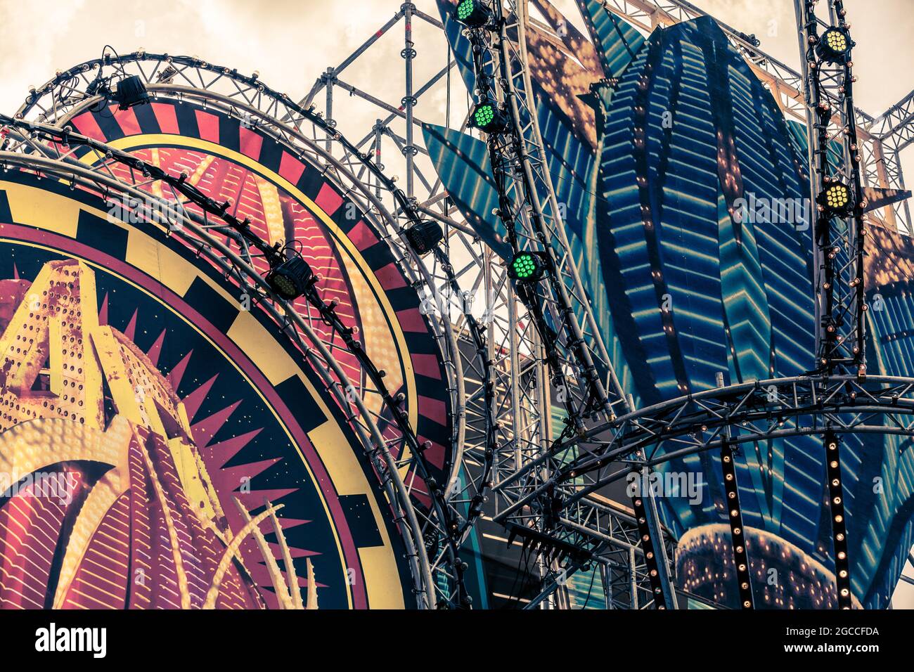 Festival Paaspop and Fairground Stock Photo