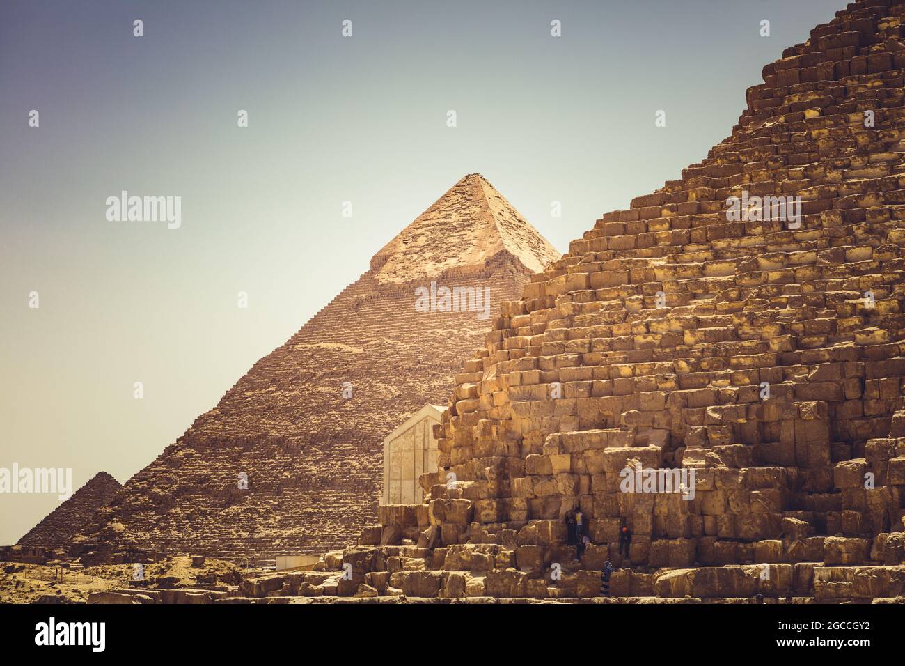Pyramids of Giza Egypt Stock Photo