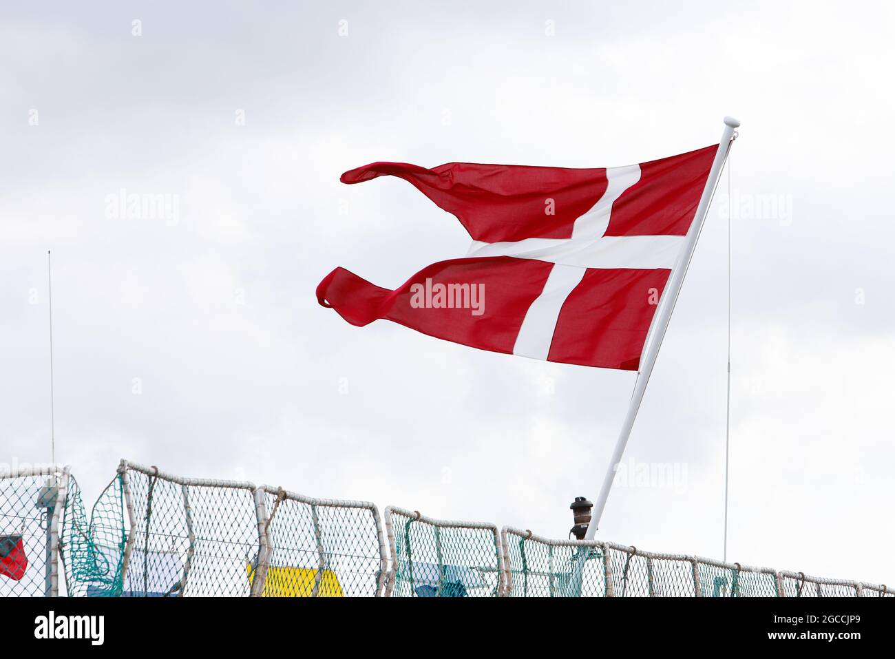 Danish naval ensign. Stock Photo
