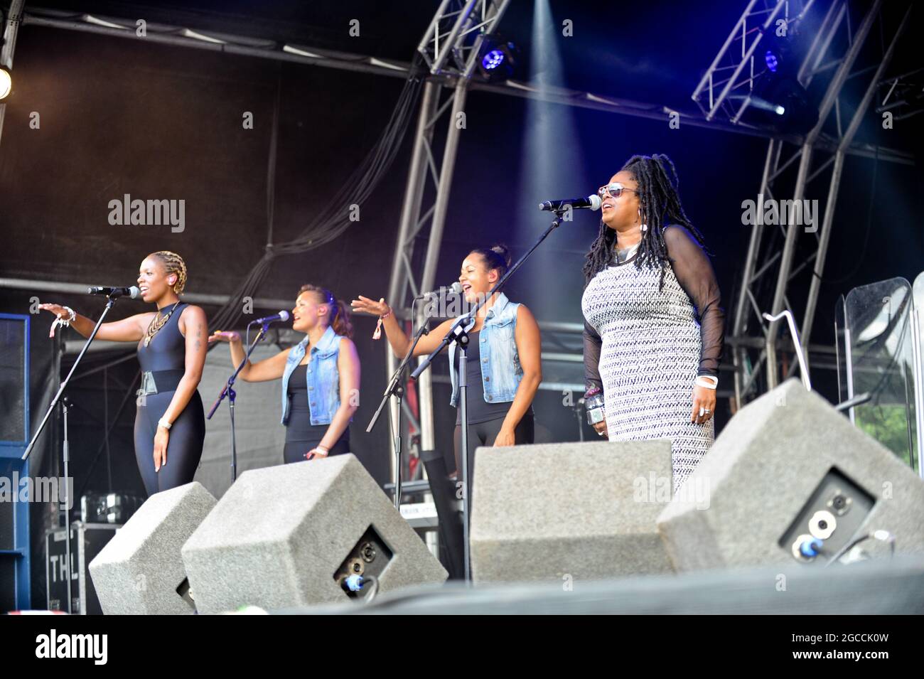 Soul II Soul Performing live at Clumber park music festival 80s Stock ...