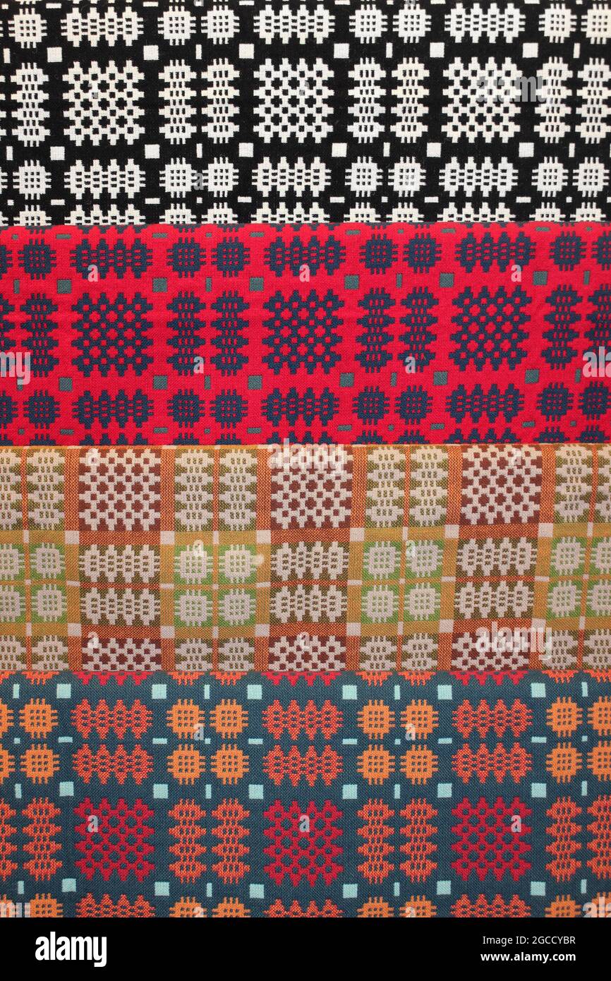 Welsh Woollen Blanket Designs Stock Photo