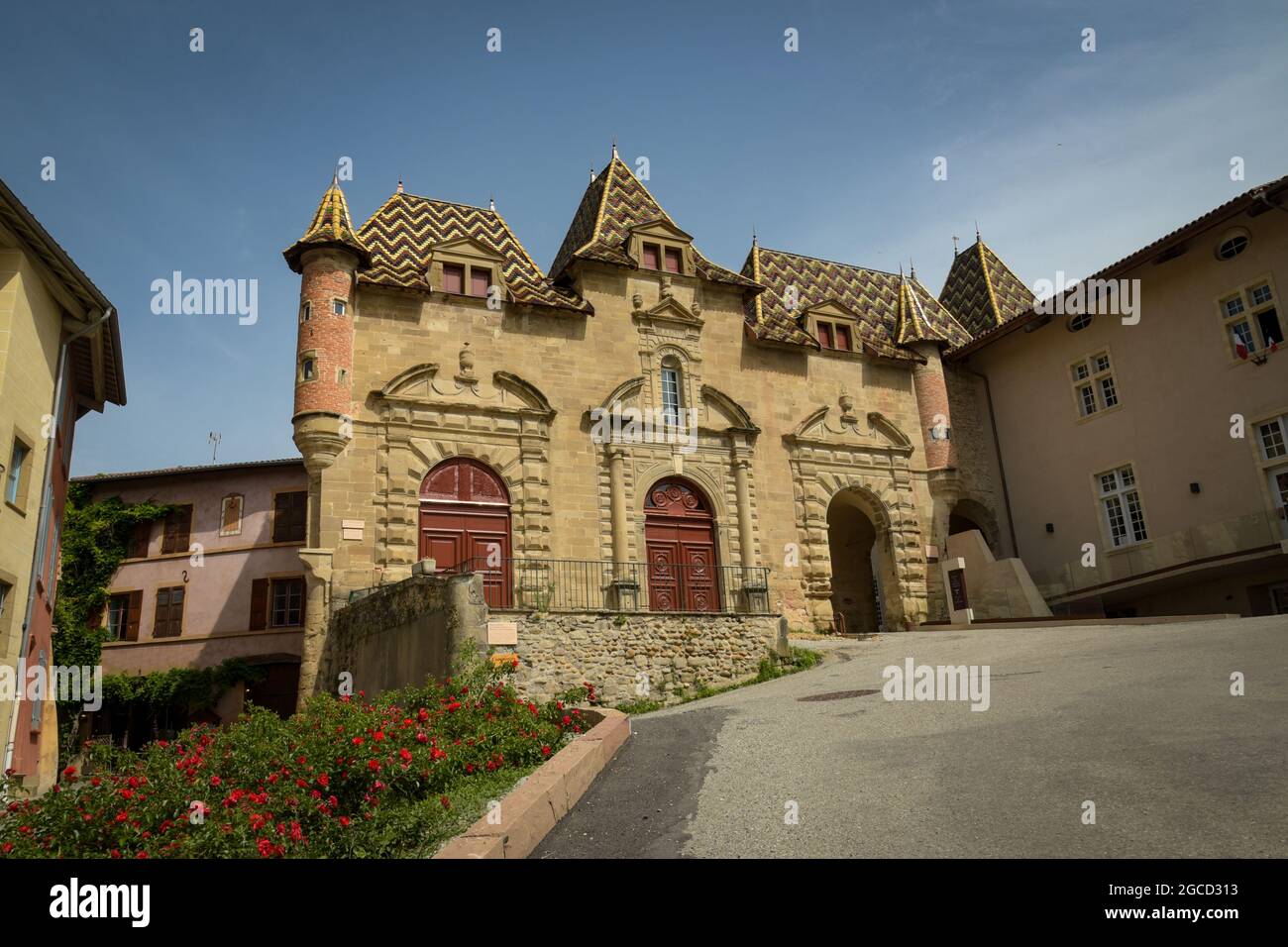 view on saint antoine l'abbaye in vercors in france Stock Photo Alamy