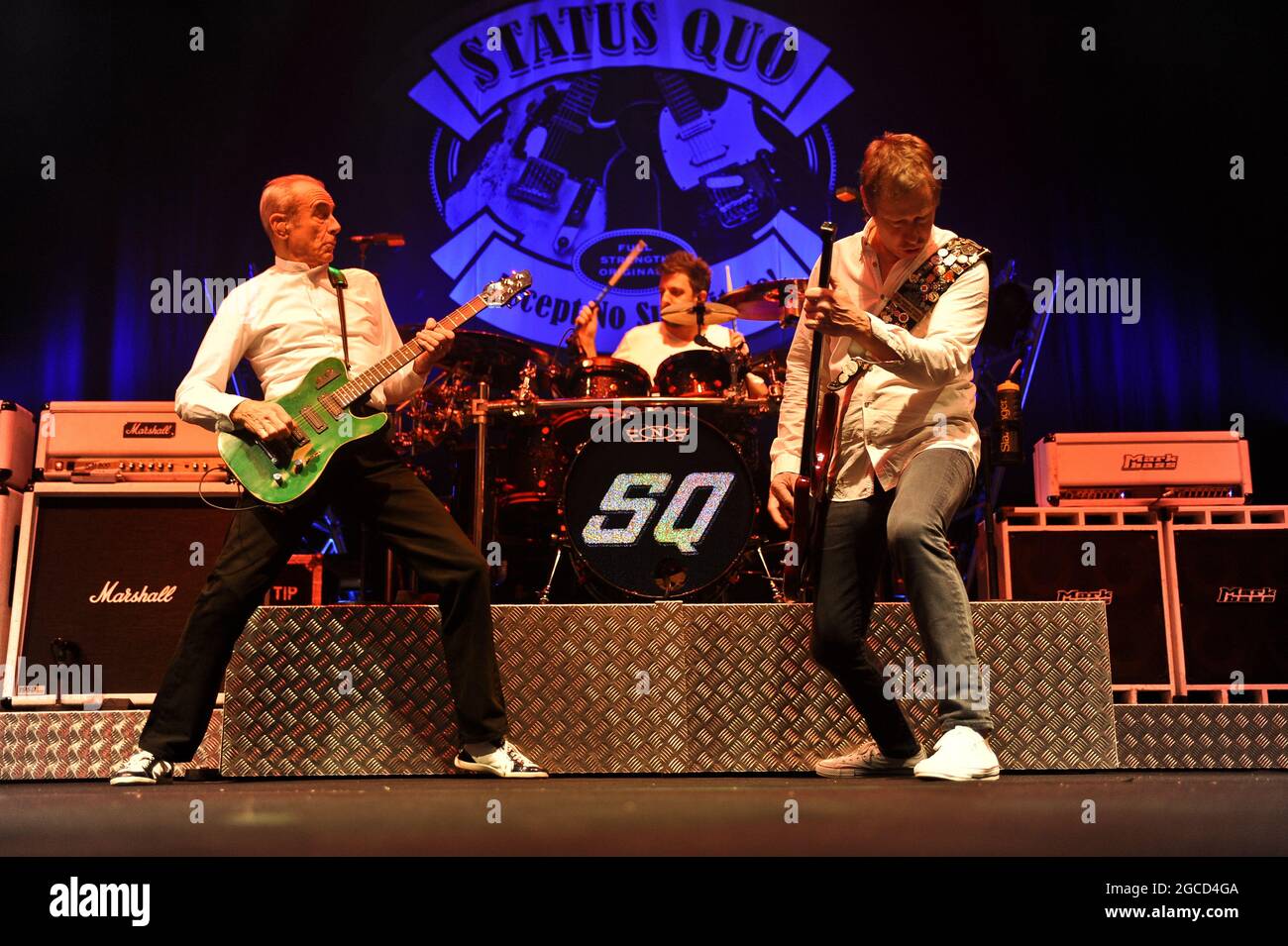 Status Quo Performing at Clumber Park Festival Stock Photo Alamy