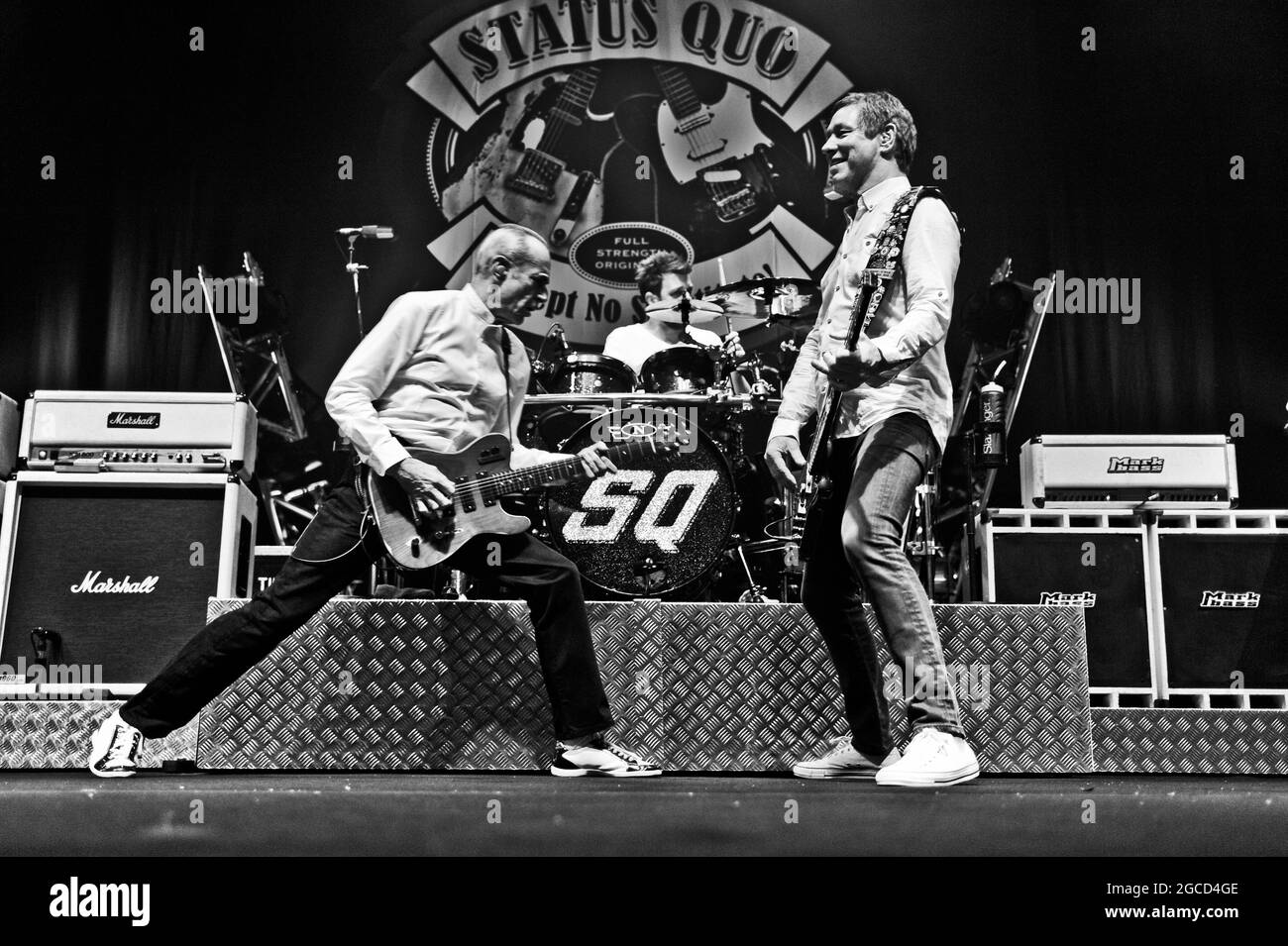 Status Quo Performing at Clumber Park Festival Stock Photo Alamy